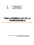TEMA 4: PRIMERA LEY DE LA TERMODINÁMICA TERMODINÁMICA.
