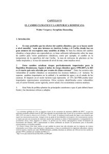 CAPITULO VI EL CAMBIO CLIMATICO Y LA REPUBLICA