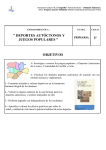 " DEPORTES AUTÓCTONOS Y JUEGOS POPULARES " 3º