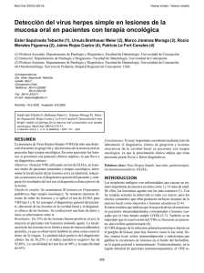 Detección del virus herpes simple en lesiones de la mucosa oral en