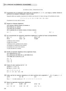 6 el lenguaje algebraico. ecuaciones