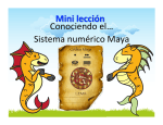Conociendo el… Sistema numérico Maya