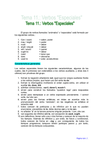 está formado por los siguientes verbos.