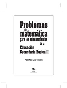 Problemas matemáticos Secundaria Básica