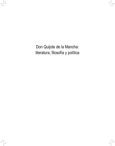 Don Quijote de la Mancha: literatura, filosofía y