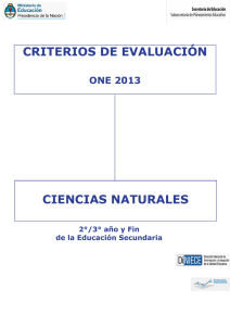 Criterios de Ciencias Naturales 2, 3 y FIN Secundaria.
