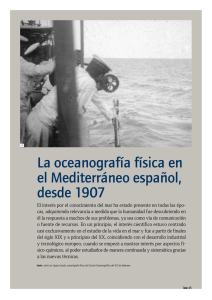 La oceanografía física en el Mediterráneo español, desde 1907