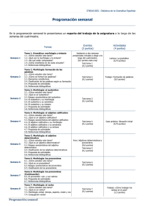 Programación semanal