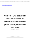 Geab 108 : Gran aislamiento de EE.UU. - El Correo