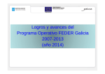 Logros y avances del Programa Operativo FEDER Galicia 2007-2013