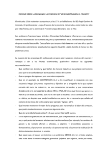 Informe Lengua Extranjera Frances 2014