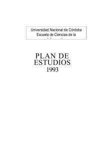 plan de estudio de la Licenciatura en Comunicación Social