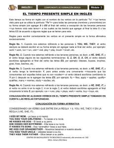 EL TIEMPO PRESENTE SIMPLE EN INGLÉS