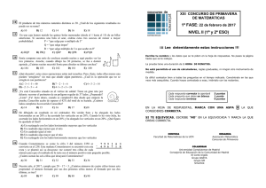 Problemas de la 1ª fase. Año 2017