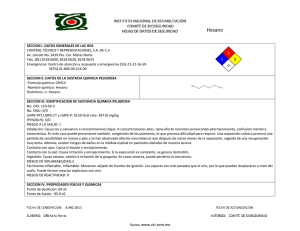SECCION I. DATOS GENERALES DE LAS HDS CONTROL