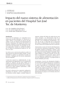 Impacto del nuevo sistema de alimentaci&oacute;n en