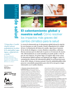 NRDC: El calentamiento global y nuestra salud