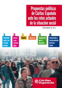 Propuestas políticas de Cáritas Española ante los retos actuales de