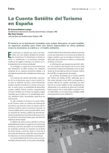 La Cuenta sat&eacute;lite del Turismo en Espa&ntilde;a