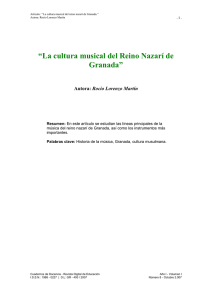 “La cultura musical del Reino Nazarí de Granada”