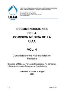 recomendaciones de la comisión médica de la uiaa vol: 4