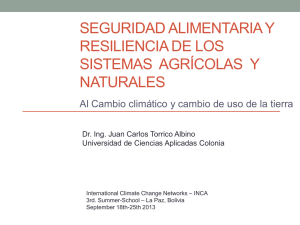 seguridad alimentaria y resiliencia de los sistemas
