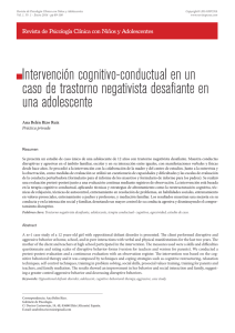Intervención cognitivo-conductual en un caso de trastorno