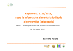 (UE) 1169/2011 sobre la información facilitada al