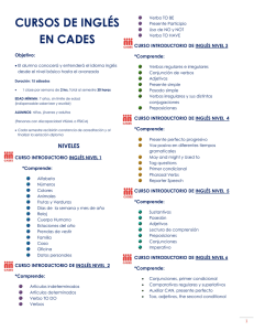 CURSOS DE INGLÉS EN CADES