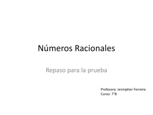 Repaso de números racionales 7°