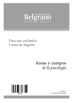 areas de la psicologia - Universidad de Belgrano