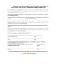 formulario de consentimiento para la prueba de antígeno y/o