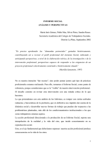 Informe social: análisis y perspectivas.