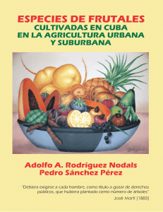 especies de frutales cultivadas - Agricultura Urbana y Suburbana en