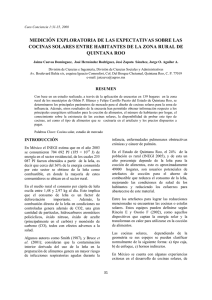 medición exploratoria de las expectativas sobre las cocinas solares