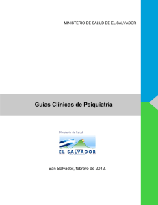Guías Clínicas de Psiquiatría - Ministerio de Salud Pública y