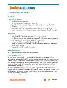 La Función de Los Nutrientes