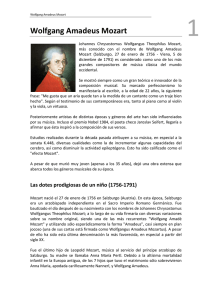 Documento con la biografía y obras de Mozart [PDF