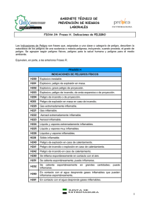 F 24 - Frases H indicaciones de peligro