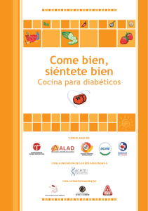 Come bien, siéntete bien. Cocina para diabéticos