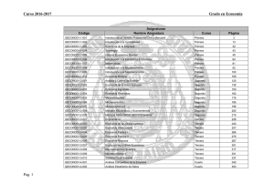 Grado en Economía - Facultad de Economía y Empresa