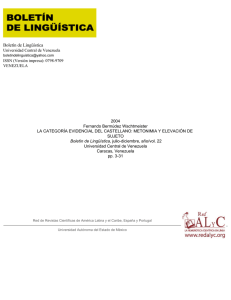 Redalyc. La categoría evidencial del castellano: metonimia y