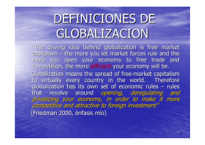 definiciones de globalizacion