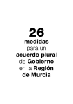26 medidas para un acuerdo plural de Gobierno en la Región de