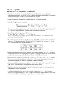 estructura atómica y tabla periódica