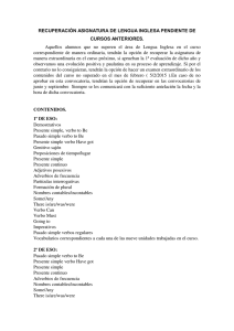 recuperación asignatura de lengua inglesa pendiente de cursos