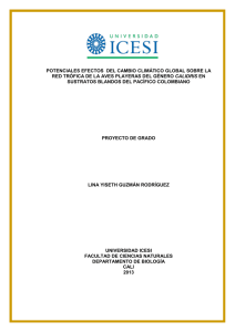 potenciales efectos del cambio climático global sobre la red trófica