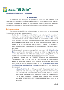 Sintagma - Lengua castellana y literatura