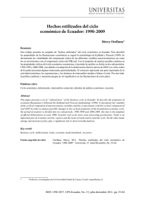 Hechos estilizados del ciclo económico de Ecuador: 1990-2009