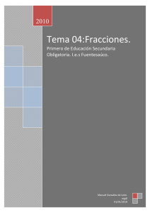 Tema 04:Fracciones.